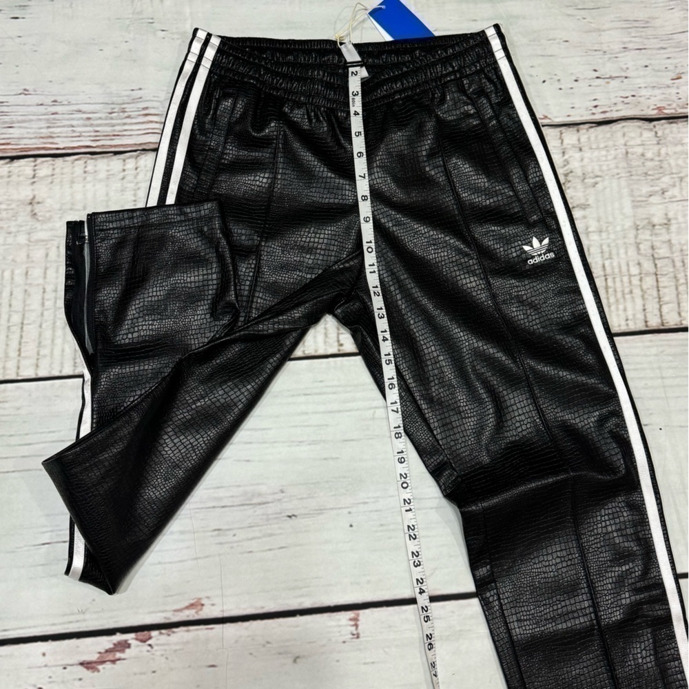 ADIDAS ORIGINALS PREMIUM FAUX LEATHER SST LUXE TRACK PANTS Python skin Small NWT - Picture 4 of 17